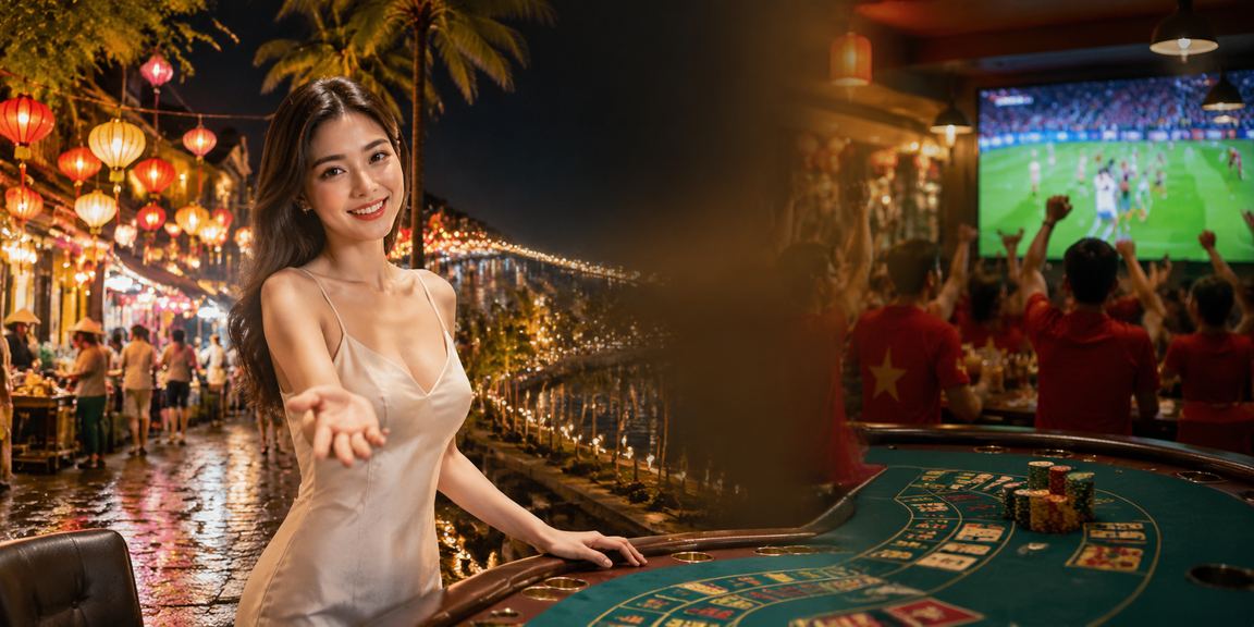 Giao diện nạp rút tiền trên ứng dụng casino tại Phú Quốc ban đêm
